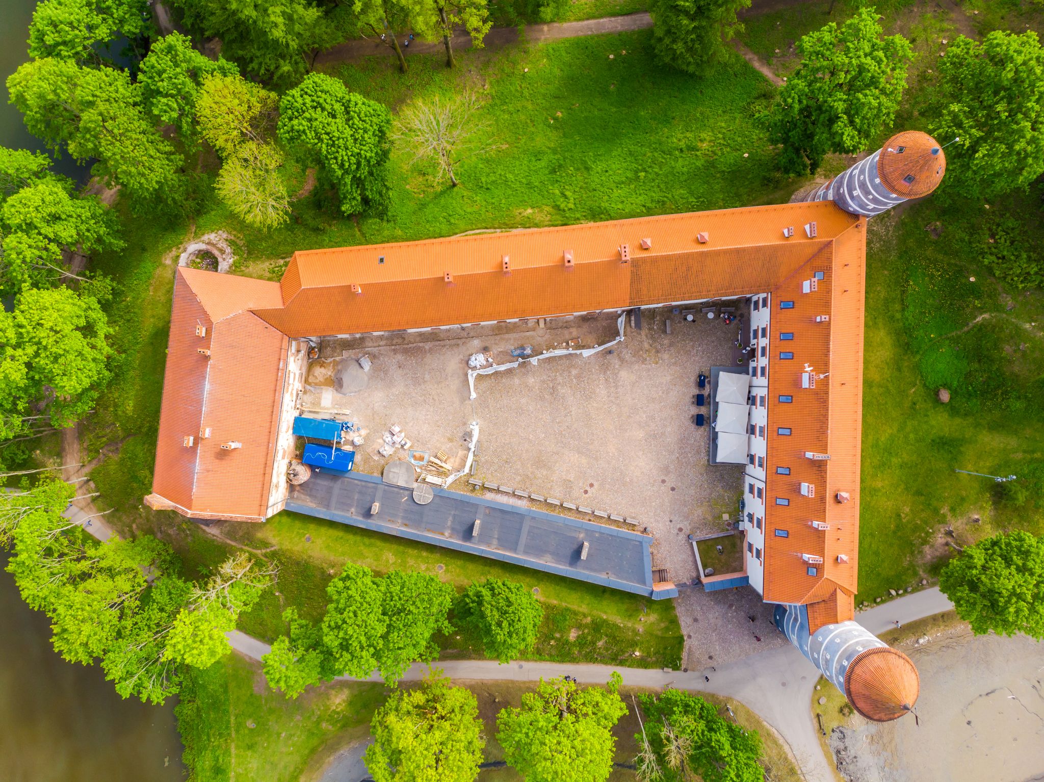 Historical Panemune castle in Vytenai, Jurbarkas district, Lithuania close to Nemunas river