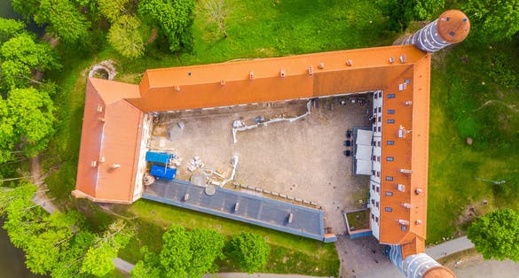 Historical Panemune castle in Vytenai, Jurbarkas district, Lithuania close to Nemunas river