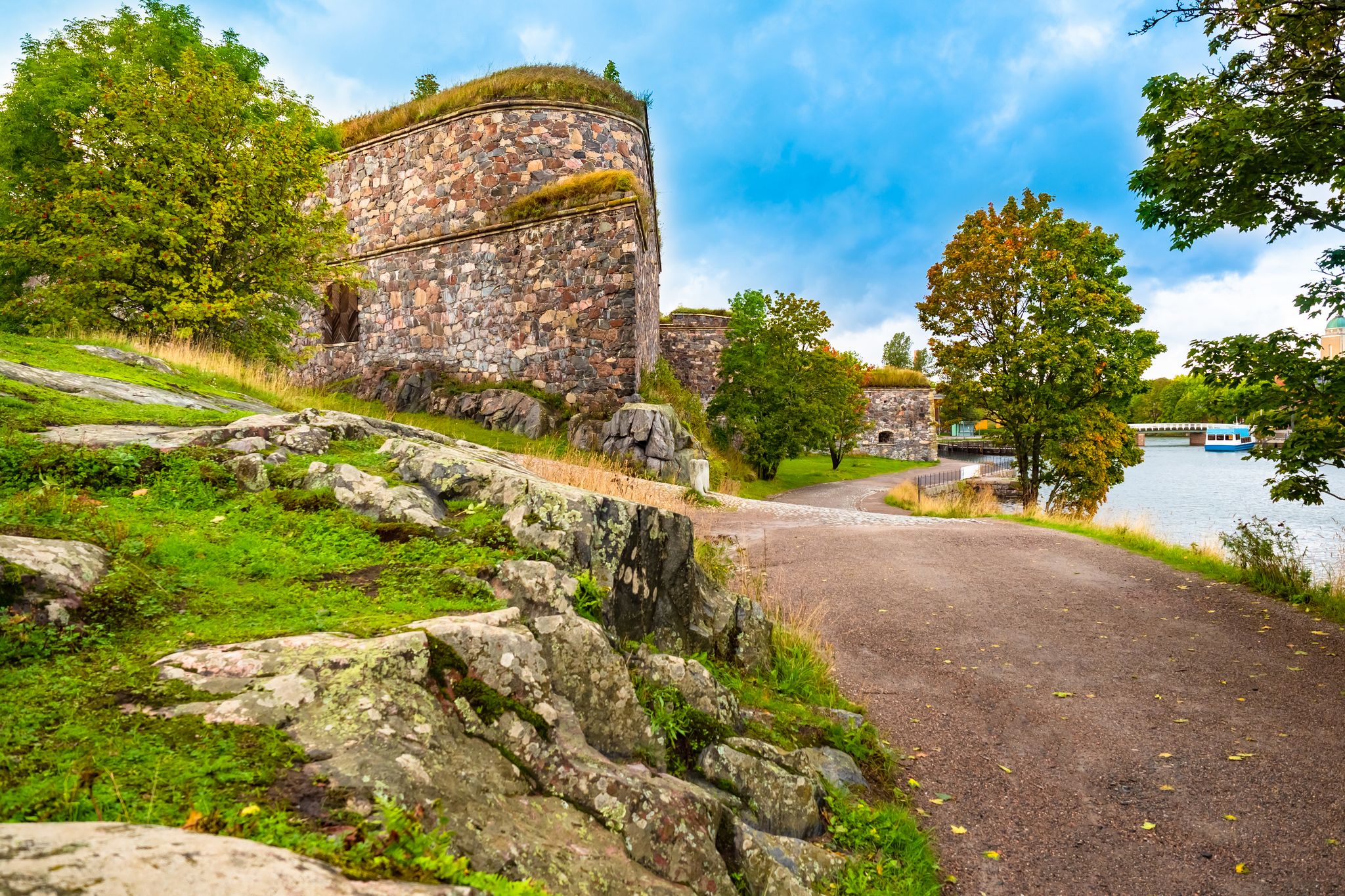 Photo of The Fortress Of Suomenlinna. Stone walls of the fortress Sveaborg. 
