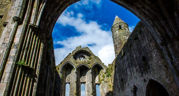 Photo of Ruin of Monastery at Rock of Cashel in Ireland.