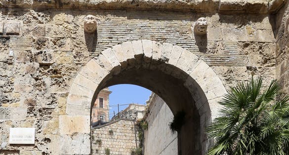 Door of the Lions (Porta dei Leoni), Cagliari, Sardinia, Italy