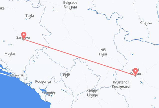Sofia to Sarajevo