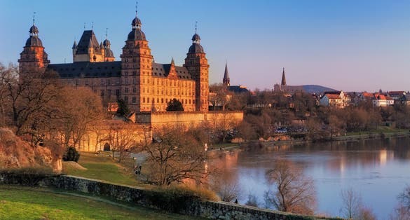 photo of view of Johannisburg palace in Aschaffenburg near Frankfurt, Germany