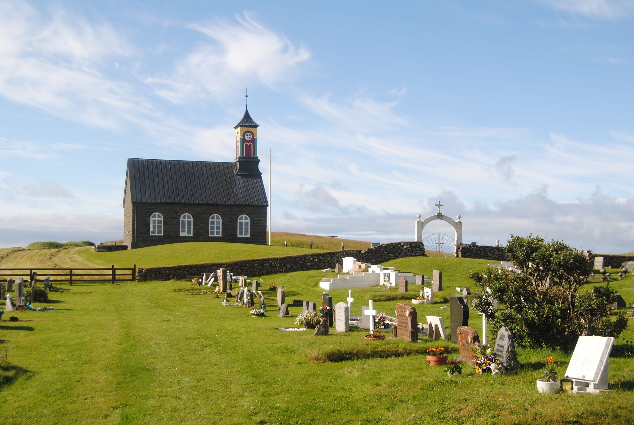 photo of view of Strandarkirkja is a Lutheran parish church in Selvogur, on the south coast of Iceland.