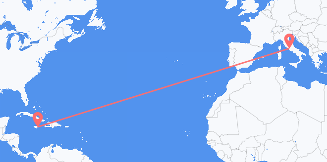 牙买加 前往意大利