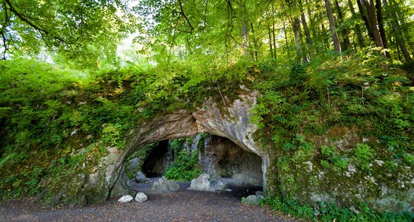 Photo of beautiful cave in Sipka park, Stramberk, Czech republic.