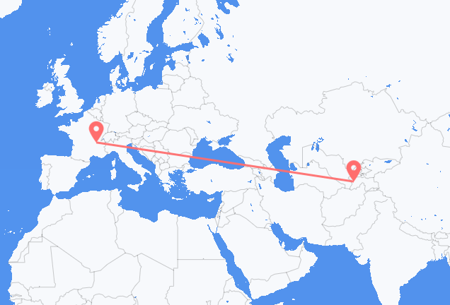 Душанбе в Лион