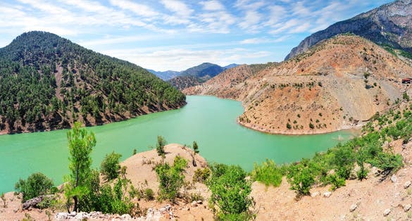 Photo of Kayseri Zamanti River on way to Kapuzbashi waterfall, Turkey.