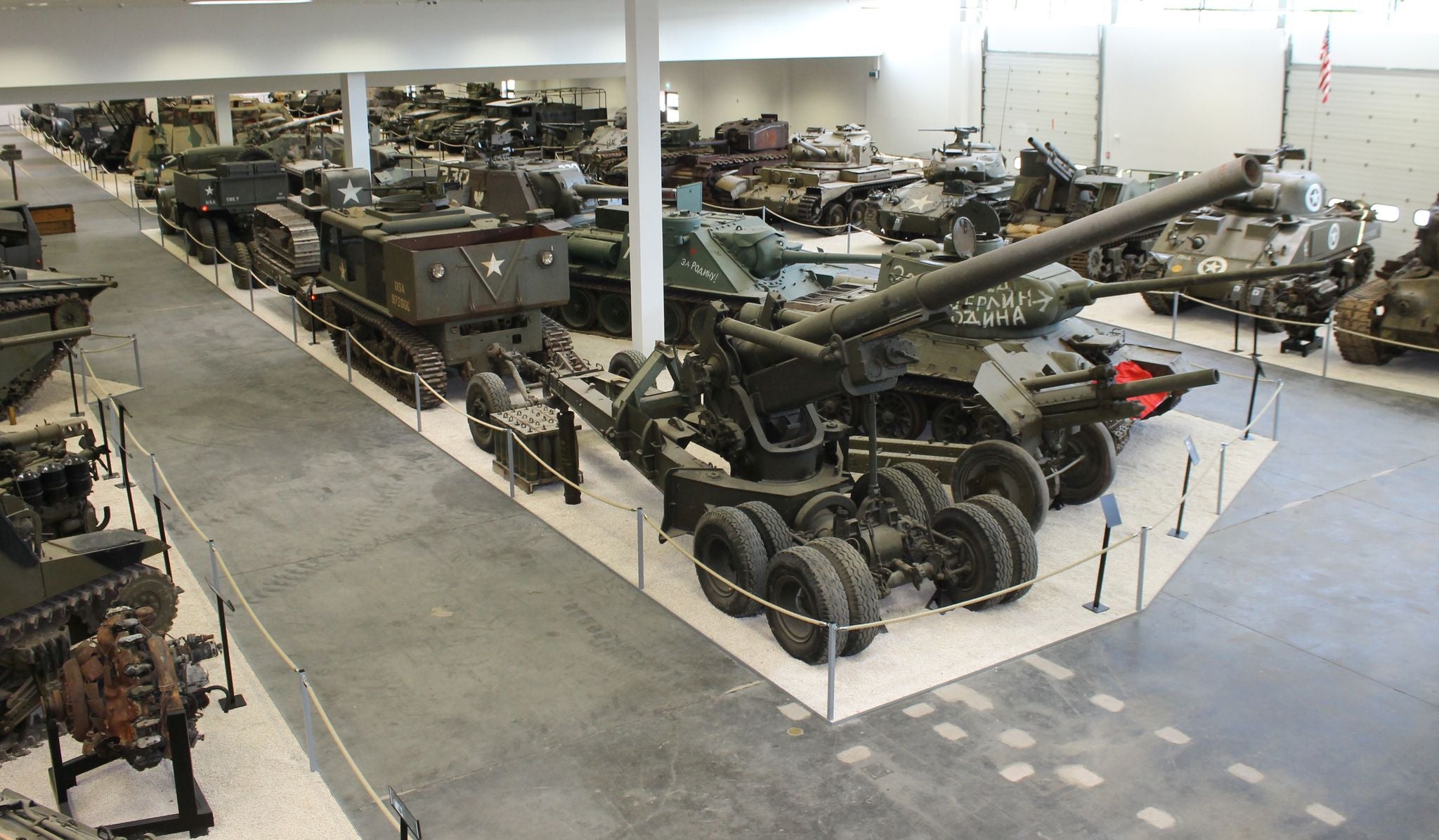 View of the vehicle hall