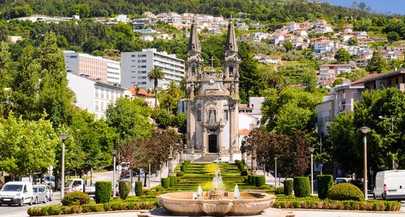 Photo of church Igreja de Nossa Senhora da Oliveira, Guimaraes, Portugal.