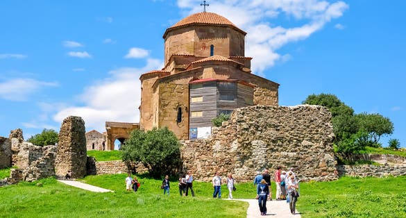 Photo of Ancient Jvari Monastery (sixth century) in Mtskheta, Georgia.