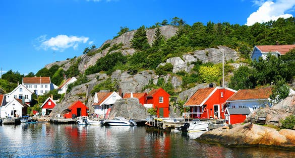 Photo of the resort city Kristiansand, the sixth-largest city in Norway.