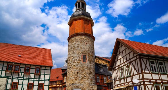 Saiger old tower in Stolberg at Harz Germany