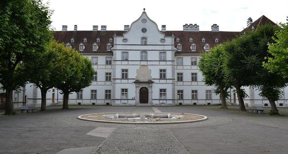 photo of Château de Delémont, the 18th century summer residence of the prince-bishop of Basel, in Delémont, Switzerland.