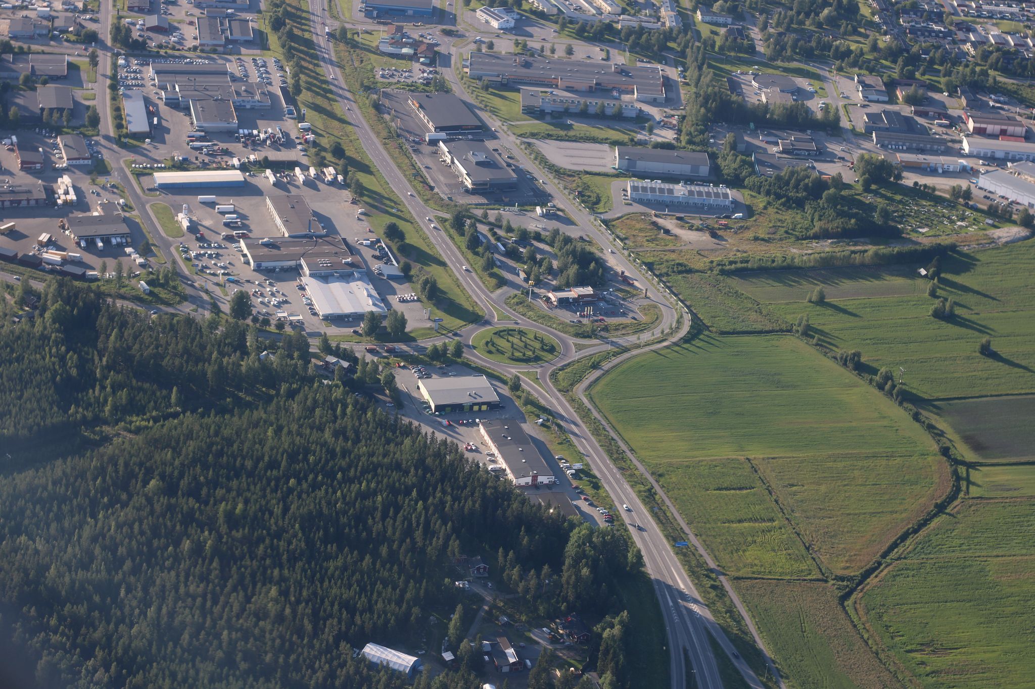 photo of view of Small roundabout in Skellefteå, Sweden.