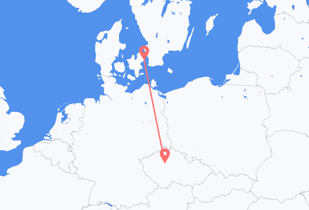 Copenhagen to Prague