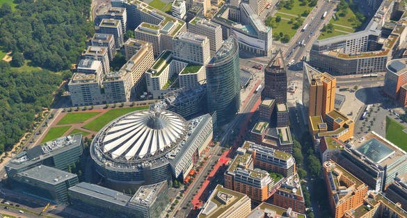 Photo of aerial view of Potsdamer Platz, Berlin ,Germany.