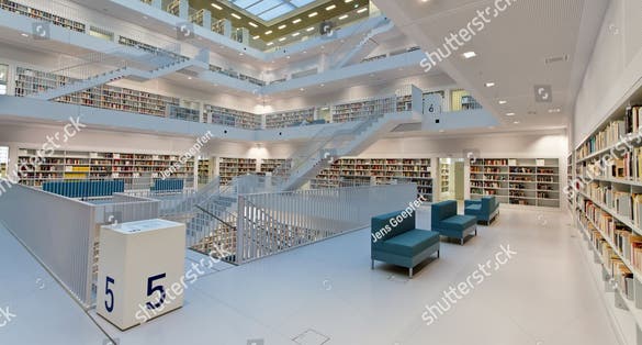 photo of City Library at the Mailänder Platz,Stuttgart Germany.