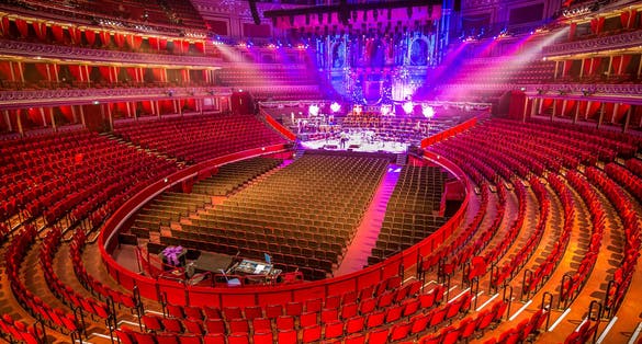 Photo of Amphitheater and scene at Royal Albert Hall in London, England.