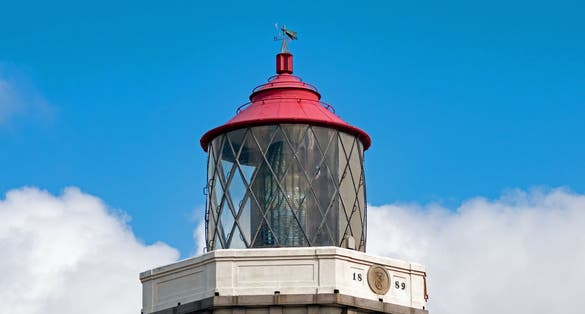 Photo of details of Hanstholm lighthouse in Denmark.