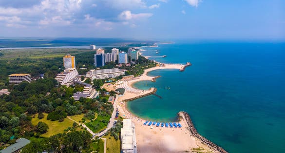 Neptun Beach, Constanta County Black Sea Side of Romania.