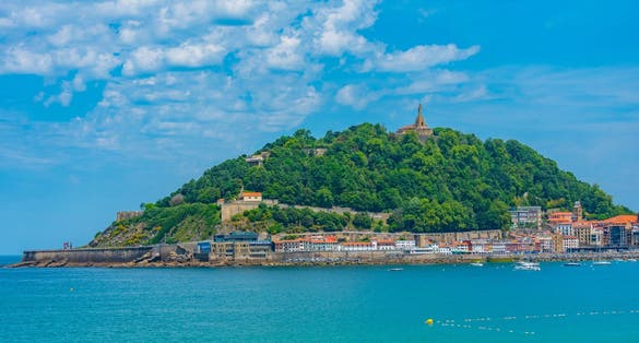 Photo of Monte Urgull at Spanish town San Sebastian, Spain.