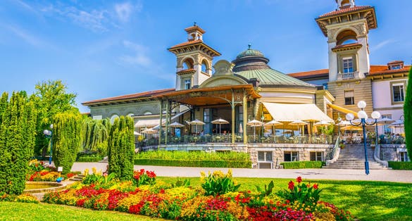 photo of colorful view of Casino de Montbenon in Lausanne, Switzerland.