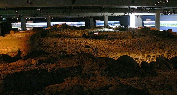 photo of view of További részletek Reykjavik 871 +/-2 Exhibition. Fundaments of an early Viking farm house in Reykjavik.