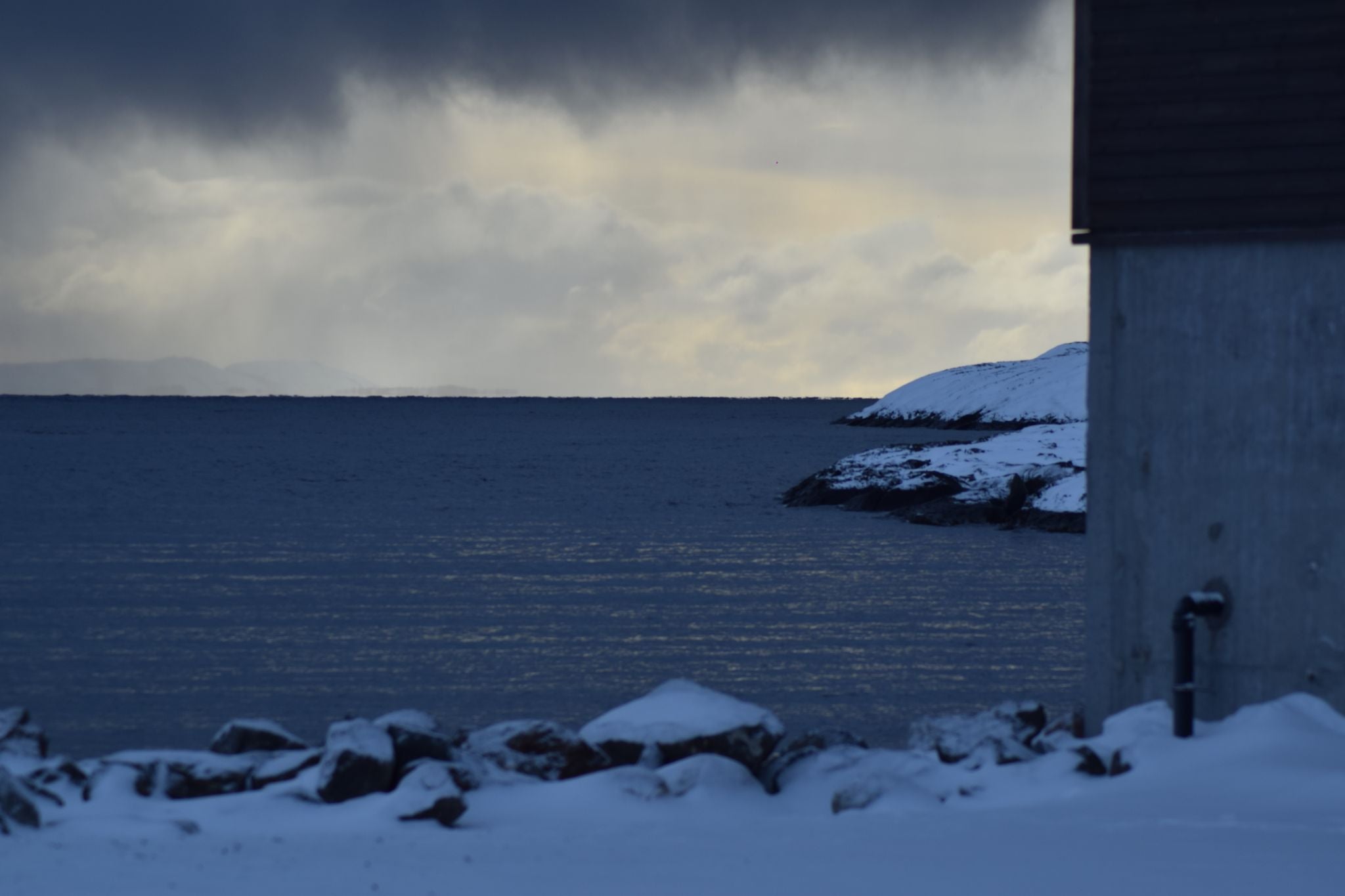 photo of  view  of Bodø Norway sea ocean mountain landscape snow.