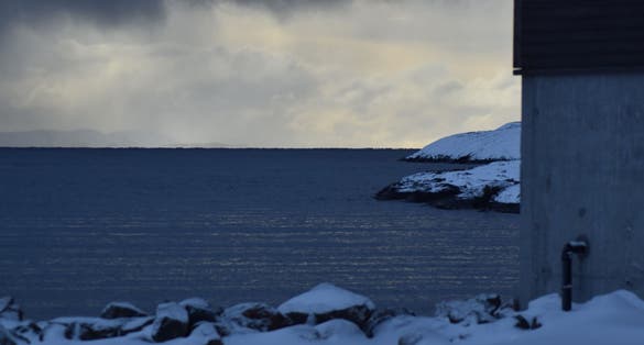 photo of  view  of Bodø Norway sea ocean mountain landscape snow.