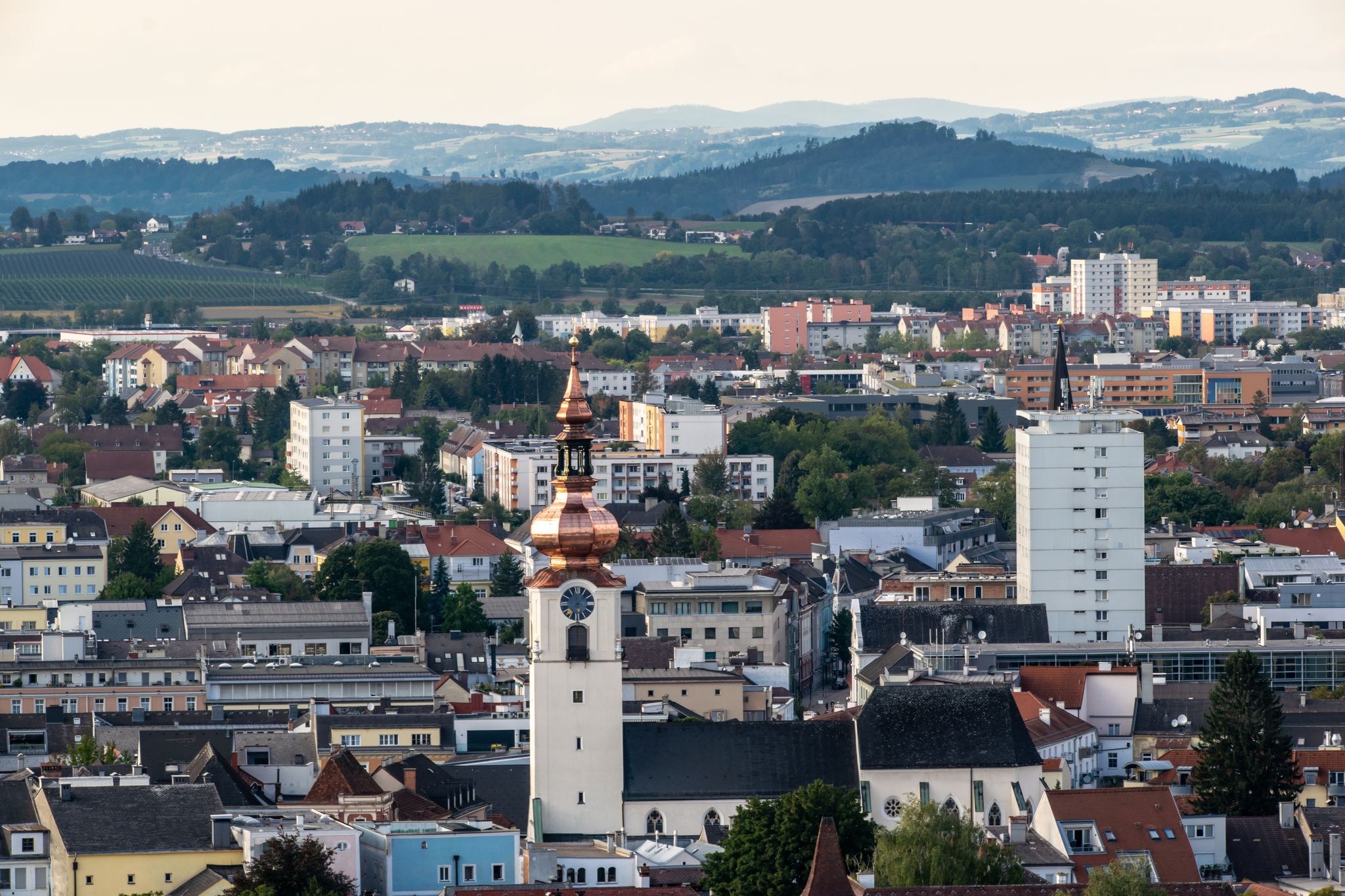 photo of view of Landscape shot of Wels in Upper Austria.