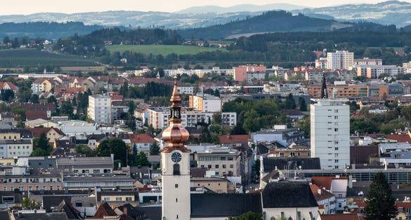 photo of view of Landscape shot of Wels in Upper Austria.