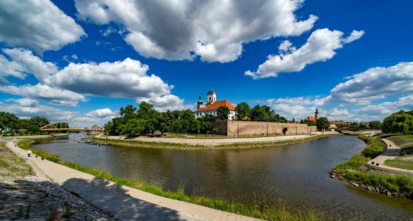 City hall of Gyor, Hungary. Gyor has a beautiful baroque old city.