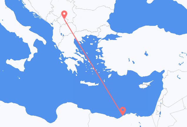 Alexandria to Pristina