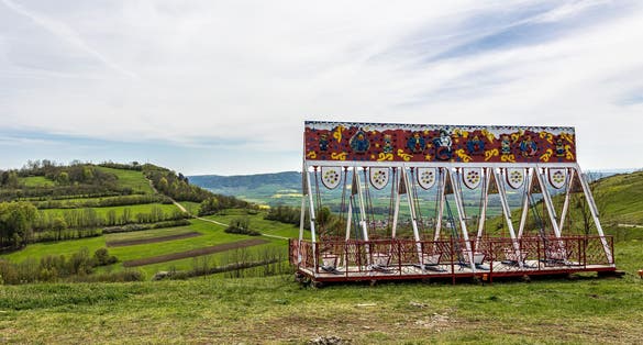 Photo of Walberla festival at Ehrenbuergstein rock in Kirchehrenbach, county Forchheim, upper franconia, bavaria, germany.