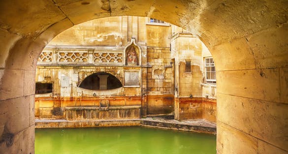 Roman terms in Bath historical complex.