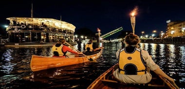 Night Canoe City Tour in Klaipeda