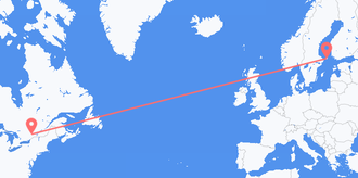 Canada to Åland Islands