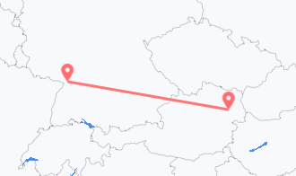 Train tickets from Gemeinde Mödling to Karlsruhe