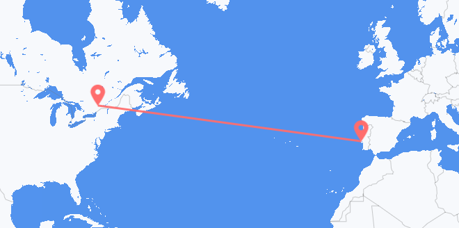 frá Kanada til Portúgals