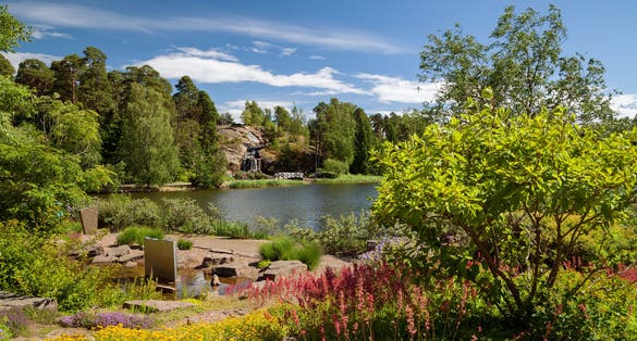Photo of great Public park Sapokka in Kotka town, Finland.
