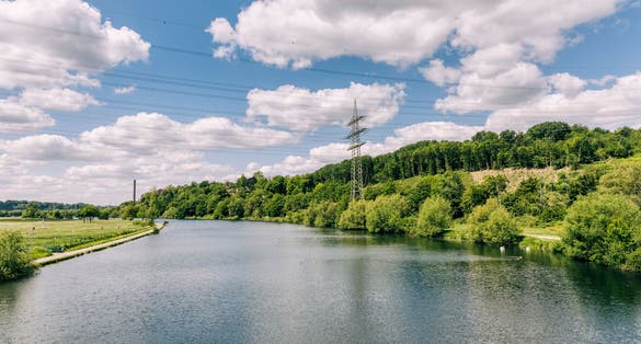 Photo of Ruhr River in Bochum, Germany.