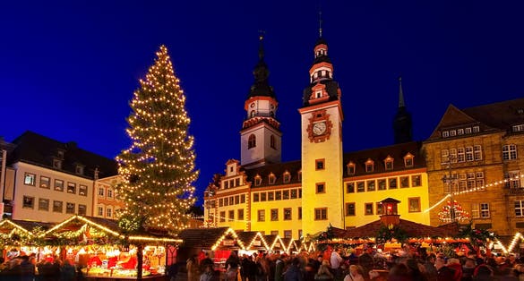 Photo of Chemnitz christmas market in Germany .