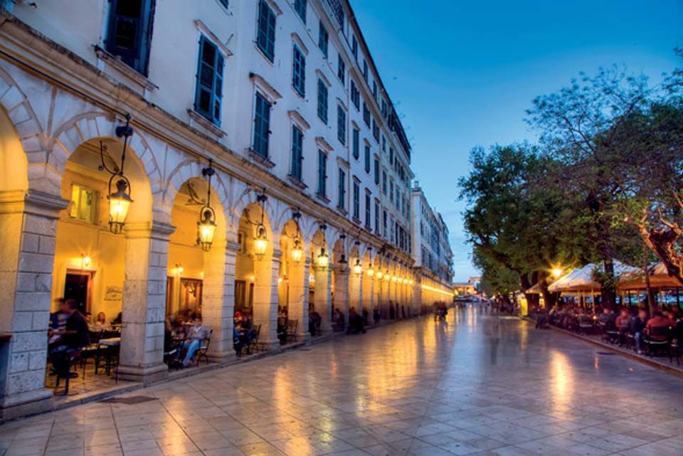 photo of view ofSpianáda,Corfu Greece.