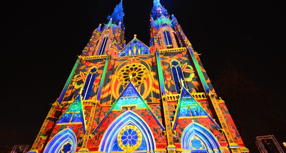 Saint Catherine's Church at Eindhoven - The Glow festival.