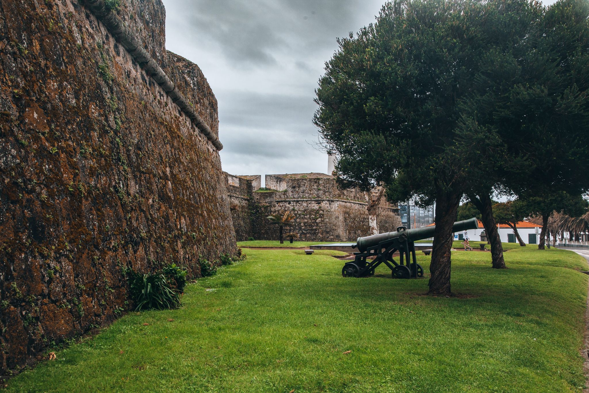 VIews from the Forte de São Brás in Ponta Delgada in São Miguel, Azores