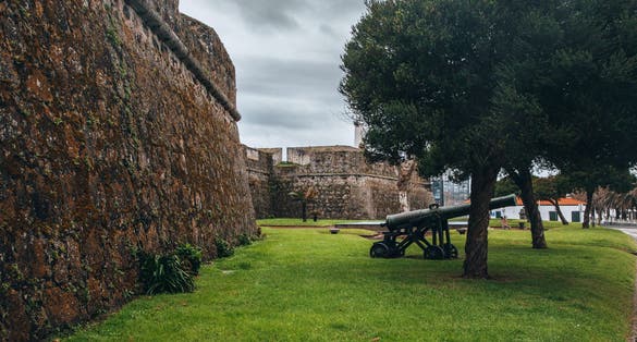 VIews from the Forte de São Brás in Ponta Delgada in São Miguel, Azores