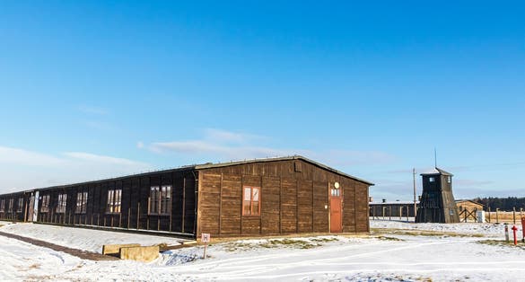 Prisoner barracks in Majdanek concentration camp in Lublin, Poland