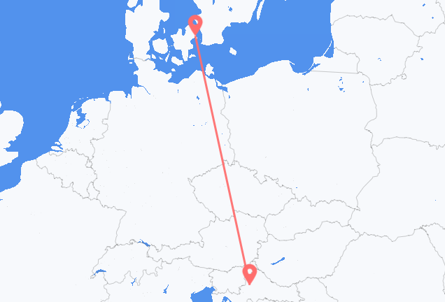 Zagreb to Copenhagen