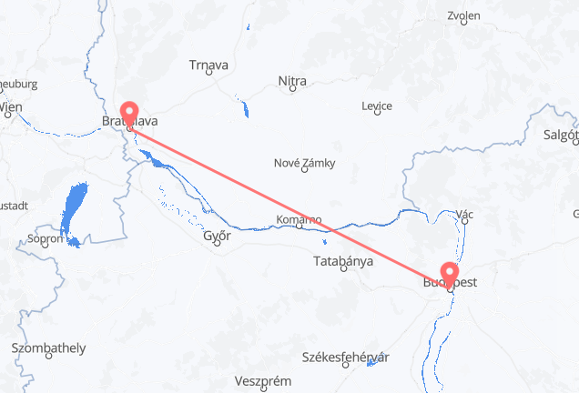 Bratislava to Budapest